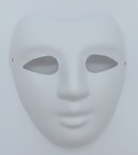 10 Maschere Di Carta Bianche Verniciabili - Fai Da Te Per Carnevale, Halloween E Feste A Tema