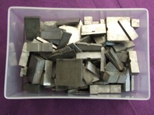 Adana Letterpress Printing 500g of 18pt Quads & Spaces in a business card box