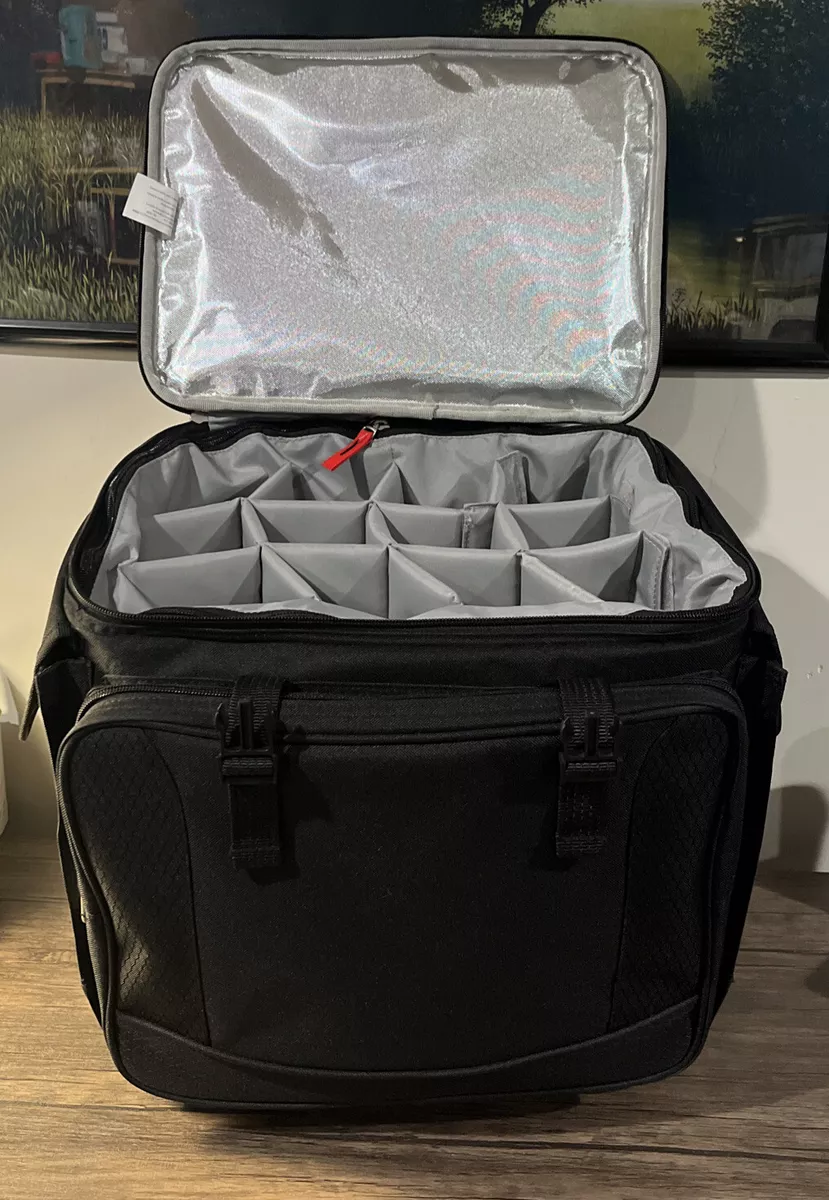 LEGACY a Picnic Time Brand Bodega Insulated 12 Bottle Wine Tote on wheels