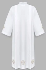 Alb with Jerusalem Crosses Alba Aube Albe Camice Vestment A4G