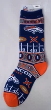 Denver Broncos Socks Medium Size 5  to 10 Super Fan