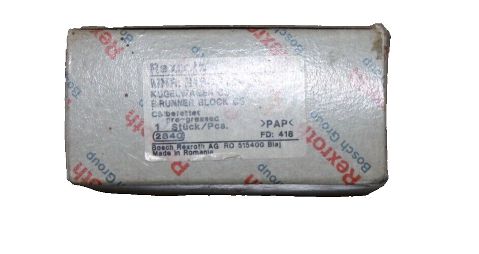 Bosch Rexroth R166671420 BALL RUNNER BLOCK CARBON STEEL KWD-030-SKS-C1-N-1
