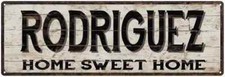 RODRIGUEZ Rustic Home Sweet Home Sign Gift  Metal Decor 106180084009