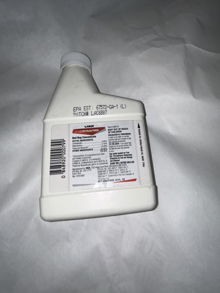 Crossfire Bed Bug Concentrate 13 oz MGK Insecticide Pest Control Bed