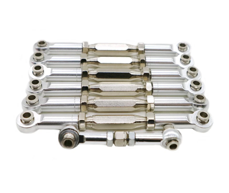 Aluminum metal Upgrade parts fit For TRAXXAS SLASH 4x4 1/10 RC Car Truck Silver - Image 2 of 4