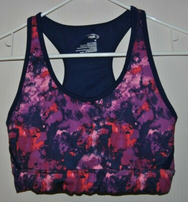 Women's MTA SPORTS Multi Color Patterned Sports Bra Size M