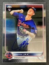 2022 Topps Chrome #RA-GJ Griffin Jax Minnesota Twins ON-CARD AUTO RC