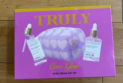 3pc Truly Coco Glow Body Serum Gift Set Coco Cloud After Shave Serum NIB