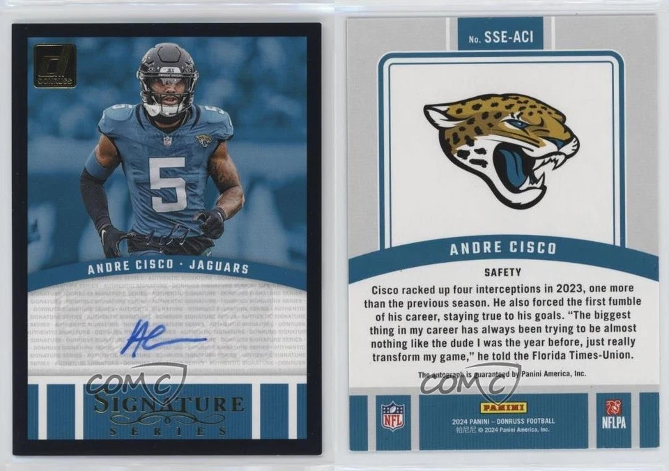 2024 Panini Donruss Signature Series Black 1/1 Andre Cisco #SSE-ACI Auto 1fl4 - Image 3 of 3
