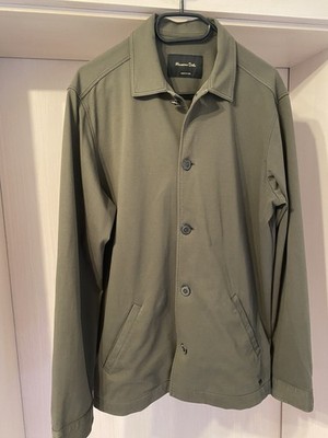 Massimo Dutti Herren Hemd Hemdjacke Größe L olivgrün TOP