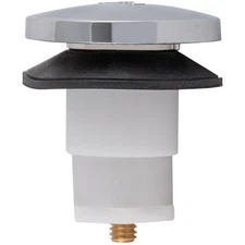 EZ-FLO ABS Tip-Toe Drain Stopper with Rubber Seal, 5/16 Inch Thread, Chrome
