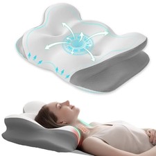 Cervical Neck Pillow - Memory Foam Pillows for Pain Relief Sleeping with Cool...