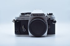 Nikon FG Silver 35mm SLR Film Camera Body, Strap Instruction Manual NEAR MINT
