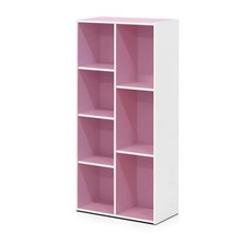11048WH-PI 7-Cube Reversible Open Shelf White & Pink