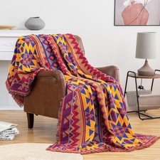 Bohemian Sofa Large Throw Blanket for 2 3 Seater-Extra Large Throws for Settees,