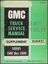 1970 Gmc Repair Shop Manual Pickup Truck Jimmy Suburban Original Oem Supplement