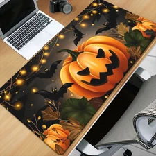 HOT-40*90cm1pc XXL Large Non-Slip Gaming Desk Mat - Glowing Jack-O'-Lantern & Ba