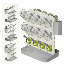 DIY Baby Bottle Drying Rack, Holds 12 Bottles, Space-Saving for Small Kitchen...