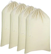 Extra Large Cotton Laundry Bags with Drawstring