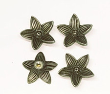 Image of SET OF 4 BRASS EFFECT LOTUS STAR VINTAGE BOHEMIAN RETRO DRAWER CABINET KNOBS