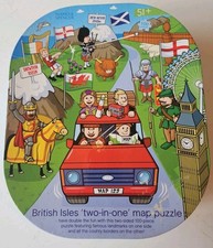 British Isles 2 In 1 Map Jigsaw Puzzle Double Sided 100 Pieces 5+ Educational
