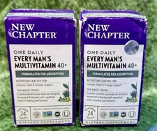 (2) New Chapter Every Man's One Daily 40+ Multivitamin Energy Heart Immune 02/26