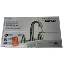 Kohler R30579-4D-BN Cursiva Widespread Bathroom Faucet - Vibrant Brushed Nickel
