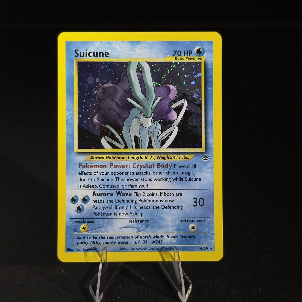 Suicune Holo Pokémon TCG Individual Collectible Card Game Cards