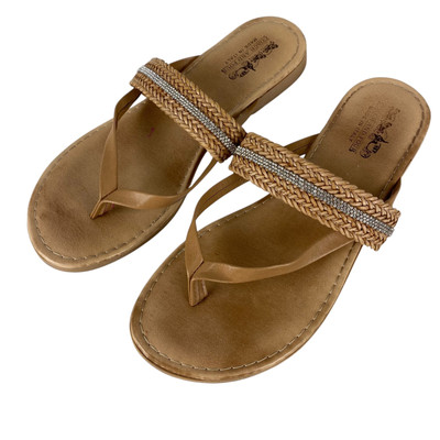 Coach and Four Sandals Slip On Tan Made in Italy Women s Size 7