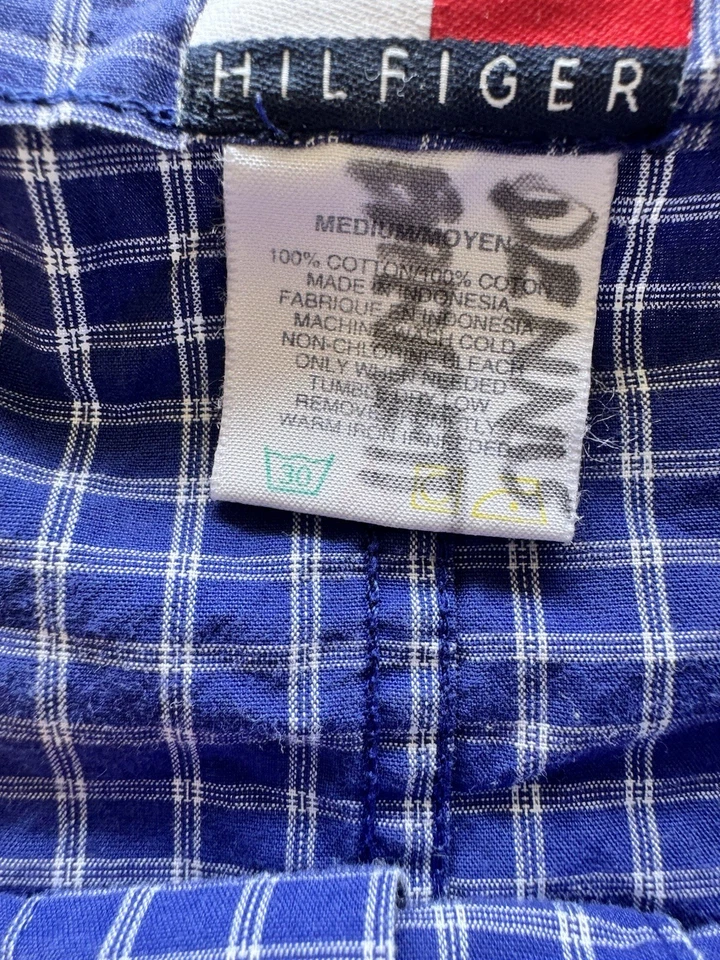 PANTALONES DE SALÓN VINTAGE AÑOS 90 TOMMY HILFIGER PARA HOMBRE DORMIR MEDIO, TALLA L 100% ALGODÓN Foto 4 de 4