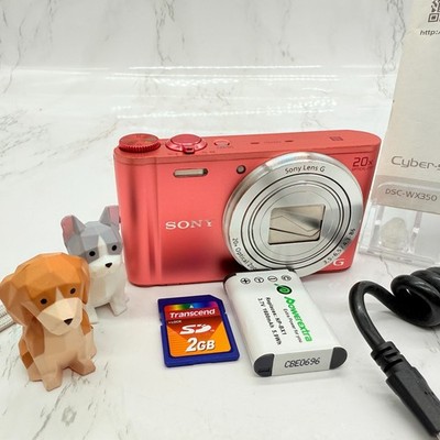 Sony Cyber-Shot WX350 18.2MP Digital Camera - Pink English