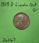 1917 D Lincoln Wheat Cent / Penny 1c Good