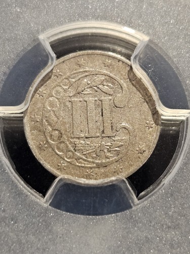 1854 Three Cent Silver 3CS - PCGS XF45 CAC certified - Picture 4 of 5