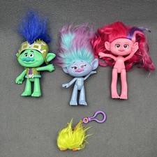 DreamWorks Trolls Dolls Photoed Set of 4 Branch, Poppy, Fuzzbert,  Satin