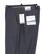 Perry Ellis Portfolio Modern-Fit Stretch Birdseye Dress Pants Black 38x32 NWT