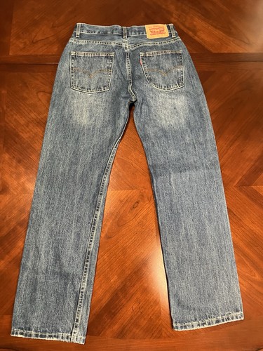Levis 514 Jeans Youth Boys 16 Reg 28x28 Blue Straight Leg Levi Strauss - Picture 6 of 11
