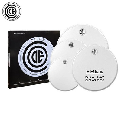 Code Signal Coated Fusion + Pack - 10,12,16 with Free Snare DNA 14'' Head