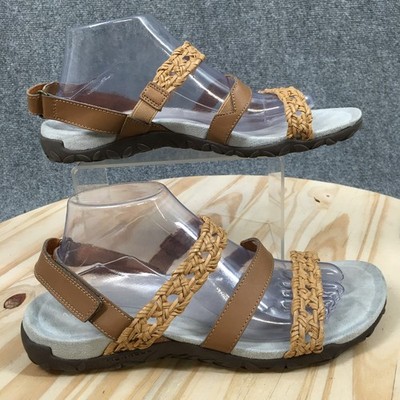Merrell Sandals Womens 10 Terran Braid Brown Ankle Strappy Faux Leather J000456
