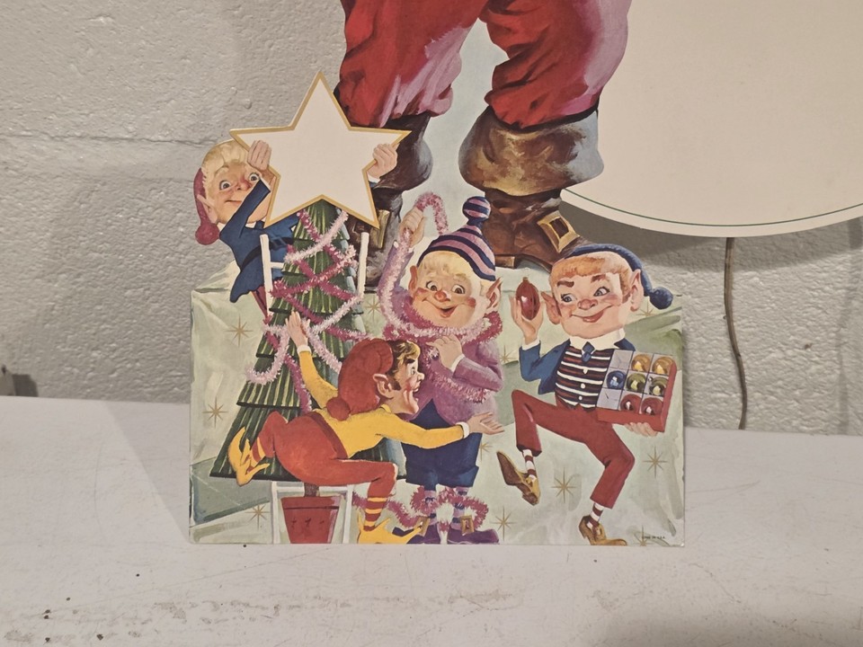 Rare Coca-Cola Santa W/ Foldout Christmas Tree Hanging Sign Store ...