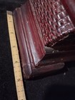 Vintage brown wicker mantle clock  1970 — photo 2