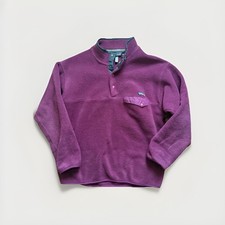 Vintage 90s Patagonia Purple Green Fleece Snap T Pullover Jacket Men  s Large