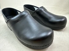 Dansko Women's Black Leather Comfort Clogs Shoes EU 46 , US 13 , 3950360202