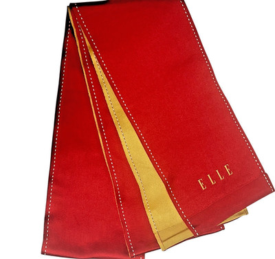 ELLE Japanese Hanhaba Obi   Reversible Red & Gold   16.5cm x 400cm