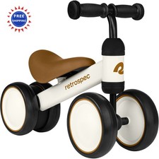 Retrospec Cricket Baby Balance Bike 4 Wheel Ride On Toy 12-24 Months First Ages