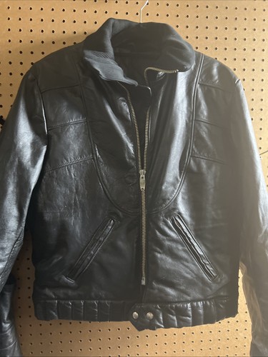 Bombardier Canada Vintage 80s Skidoo Leather Snowmobile Suit Drospo Bomber Set - Picture 3 of 8