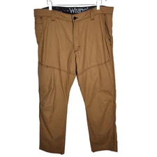WRANGLER ATG All Terrain Gear Pants Mens 38x30 Brown Tan Gorpcore Hiking Stretch