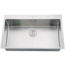 33 Inch Drop in Kitchen Sink, 33x19 Kitchen Sink Drop In Stainless Steel Sink...