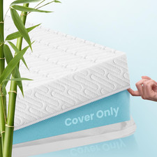 Queen Size 3 Inch Mattress Topper Cover with Zipper Closure - Breathable Protect