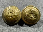 LOT x2 Civil War 1860s US Army Military General Staff Buttons Early Type 15 mm