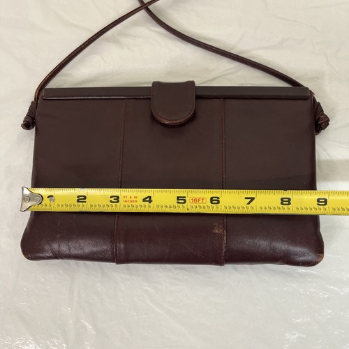 Vtg Koret Crossbody Clutch Bag, Burgundy Slim Leather Clutch, Envelope Purse - Picture 12 of 15